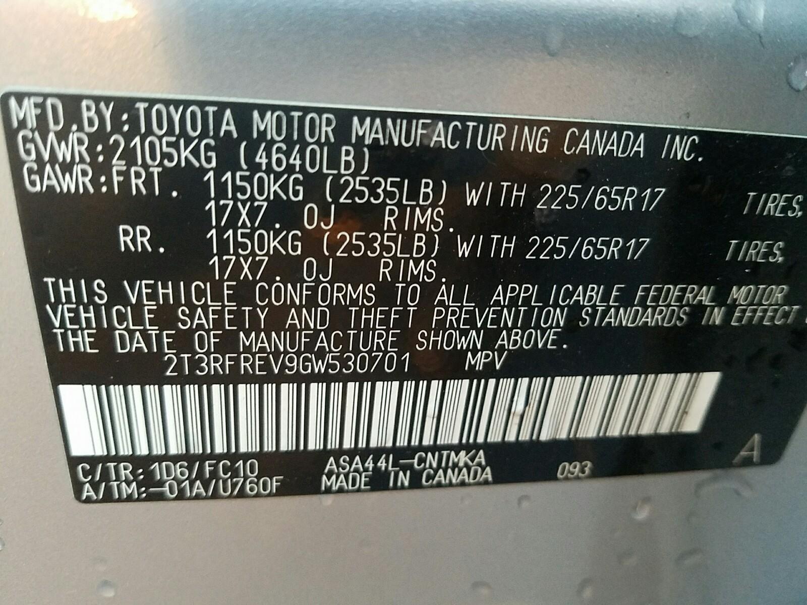 2016 Toyota RAV4 AWD XLE