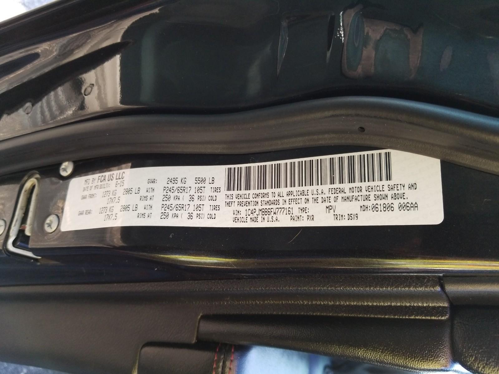 2015 Jeep CHEROKEE 4X4 4C TRAILHAWK