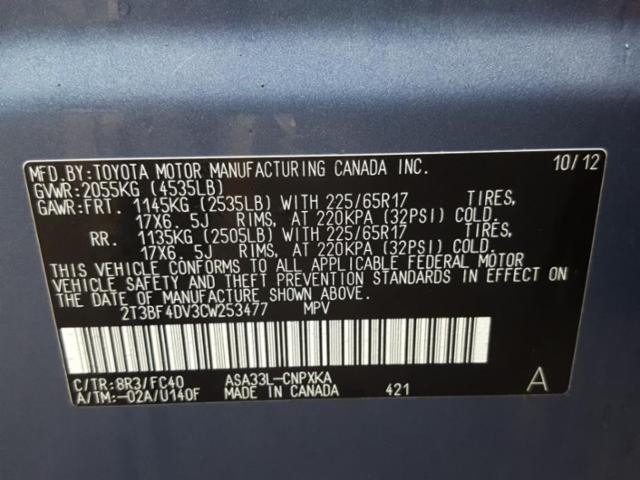 2012 Toyota RAV4 4X4 4C