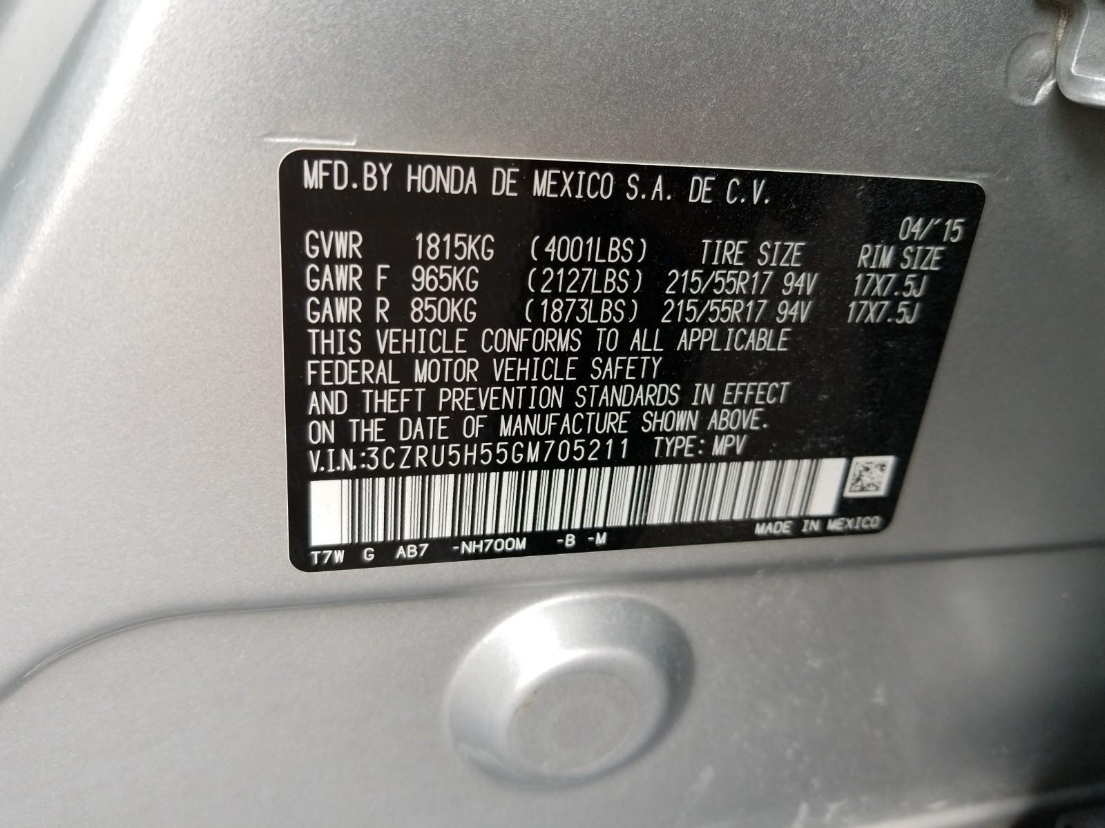 2016 Honda HR-V FWD EX